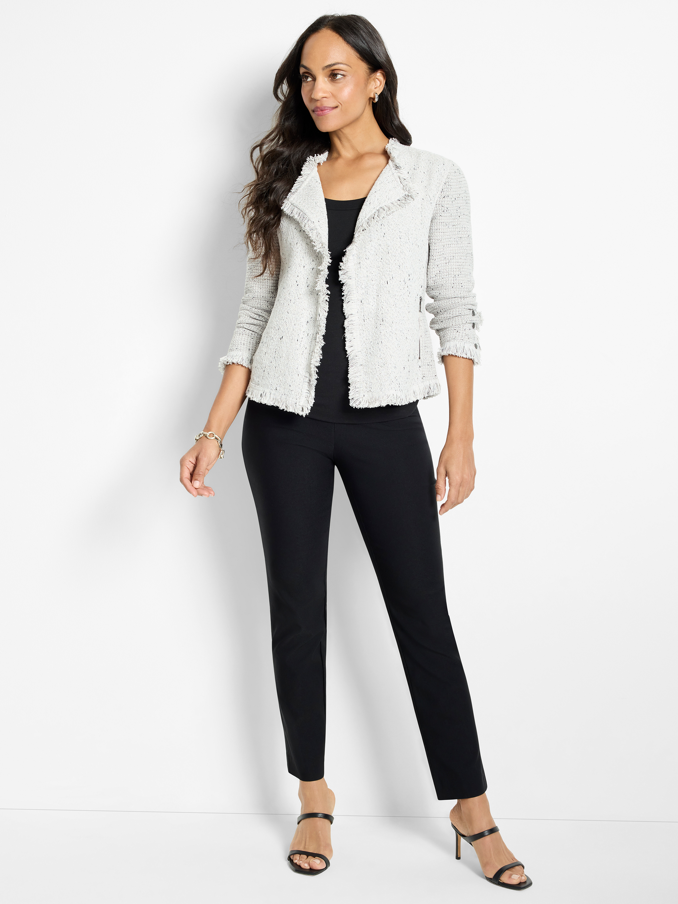Fringe Mix Knit Jacket | NIC+ZOE