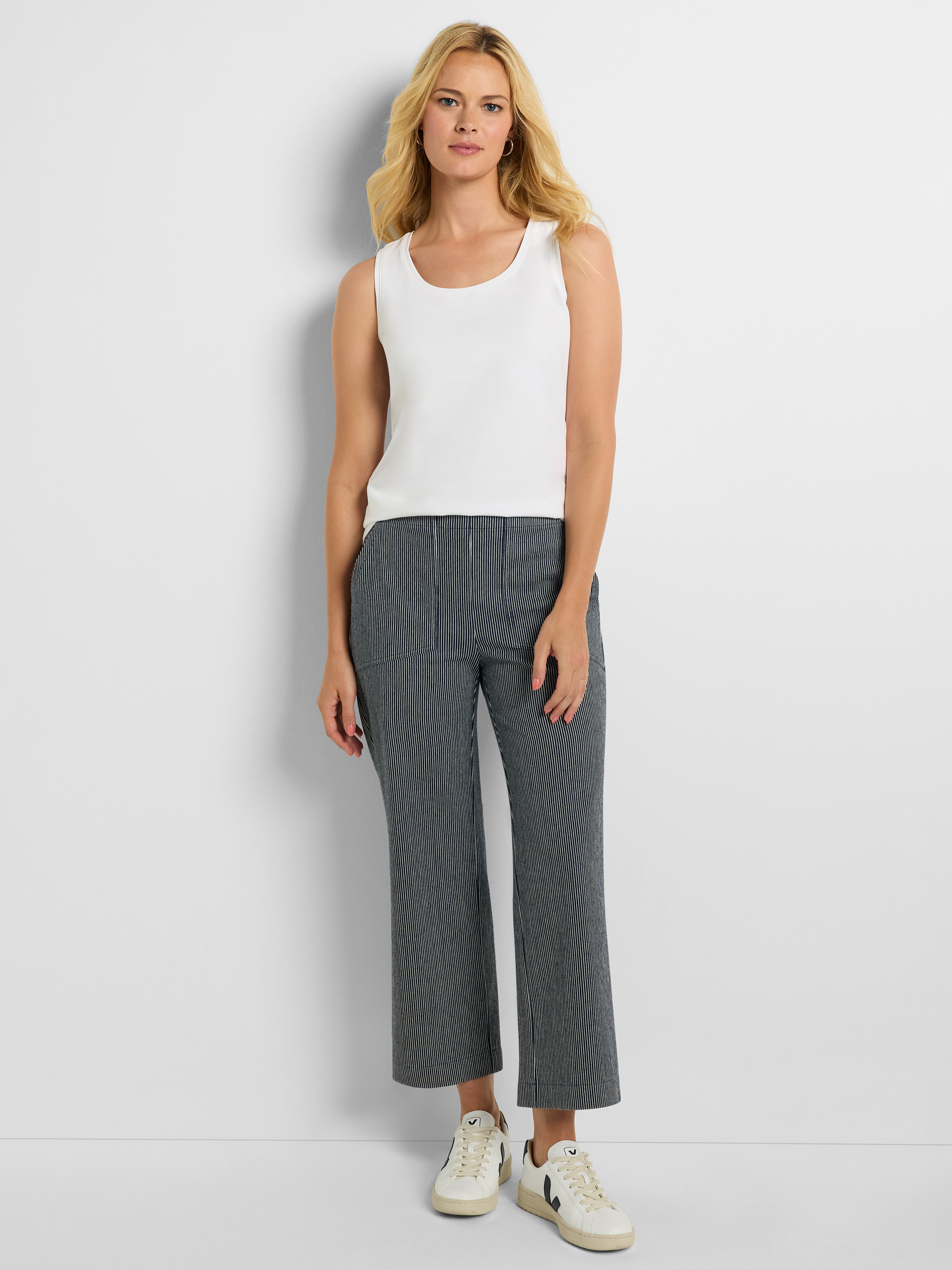 【SATIIIZ】Ovid stitch line wide pants Stripes & Stitches Wide Leg Pants – Attire Focus Boutique