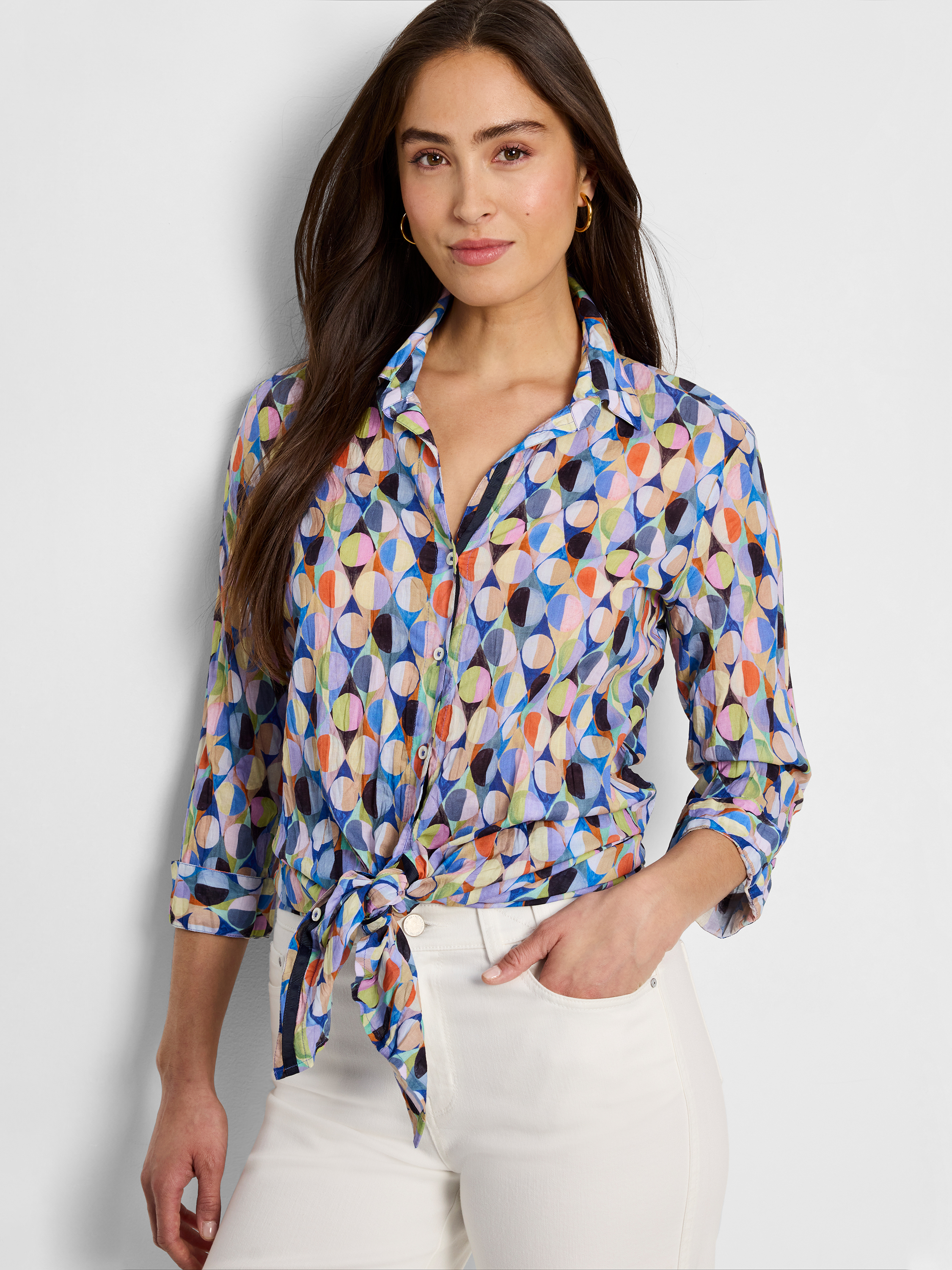 Social Circles Long Crinkle Shirt Social Circles Long Crinkle Shirt