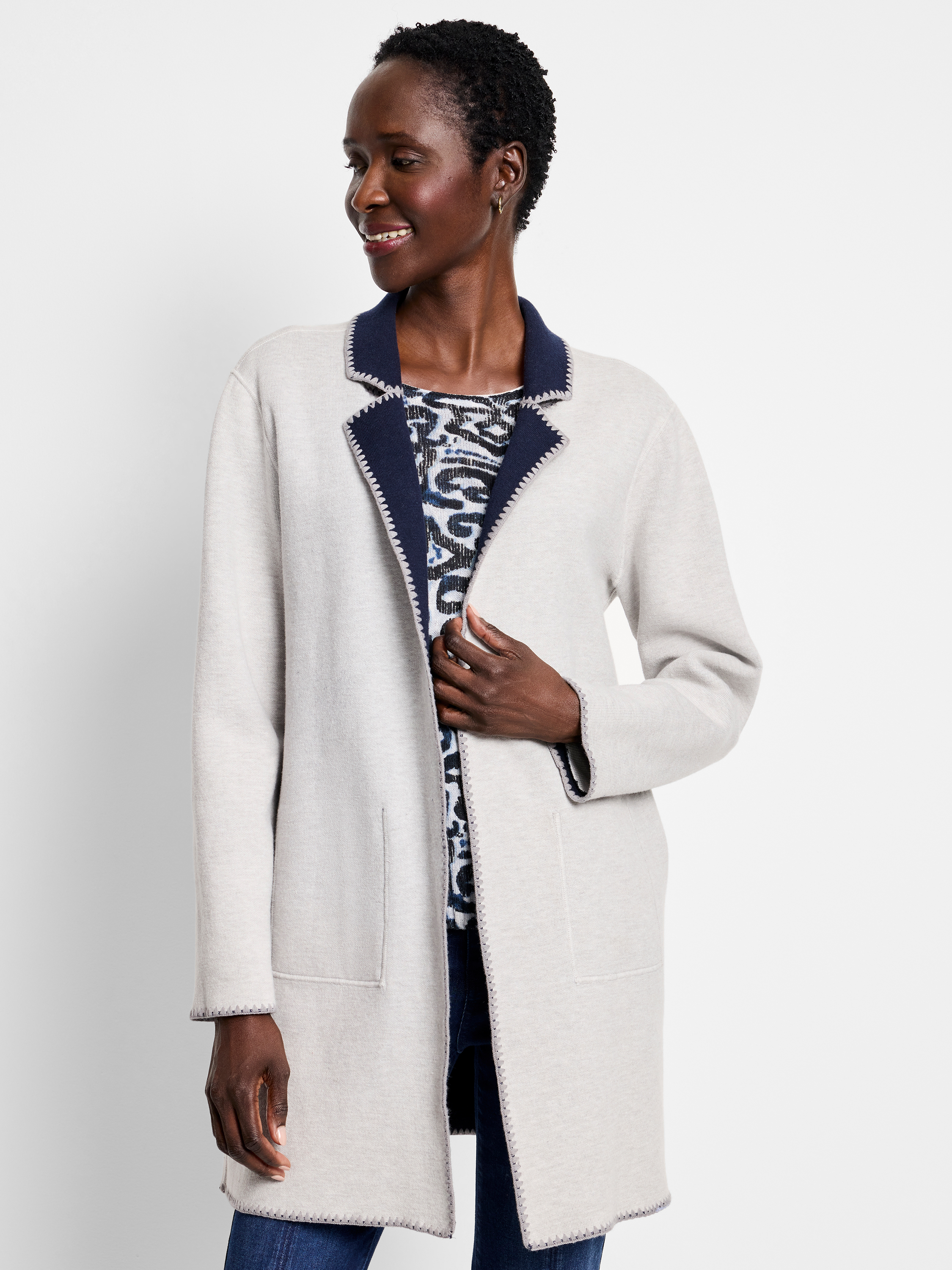 Cool Nights Reversible Knit Jacket | NIC+ZOE
