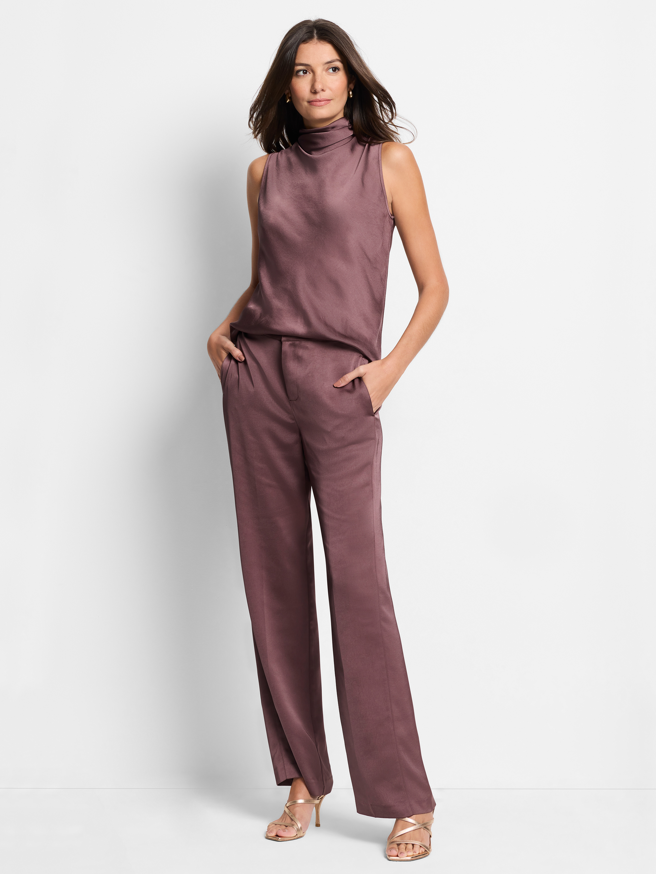 【HI FI FNK】Softy Belted Wide Pants Extended Waist Band Detail Pants – THE FNKIT