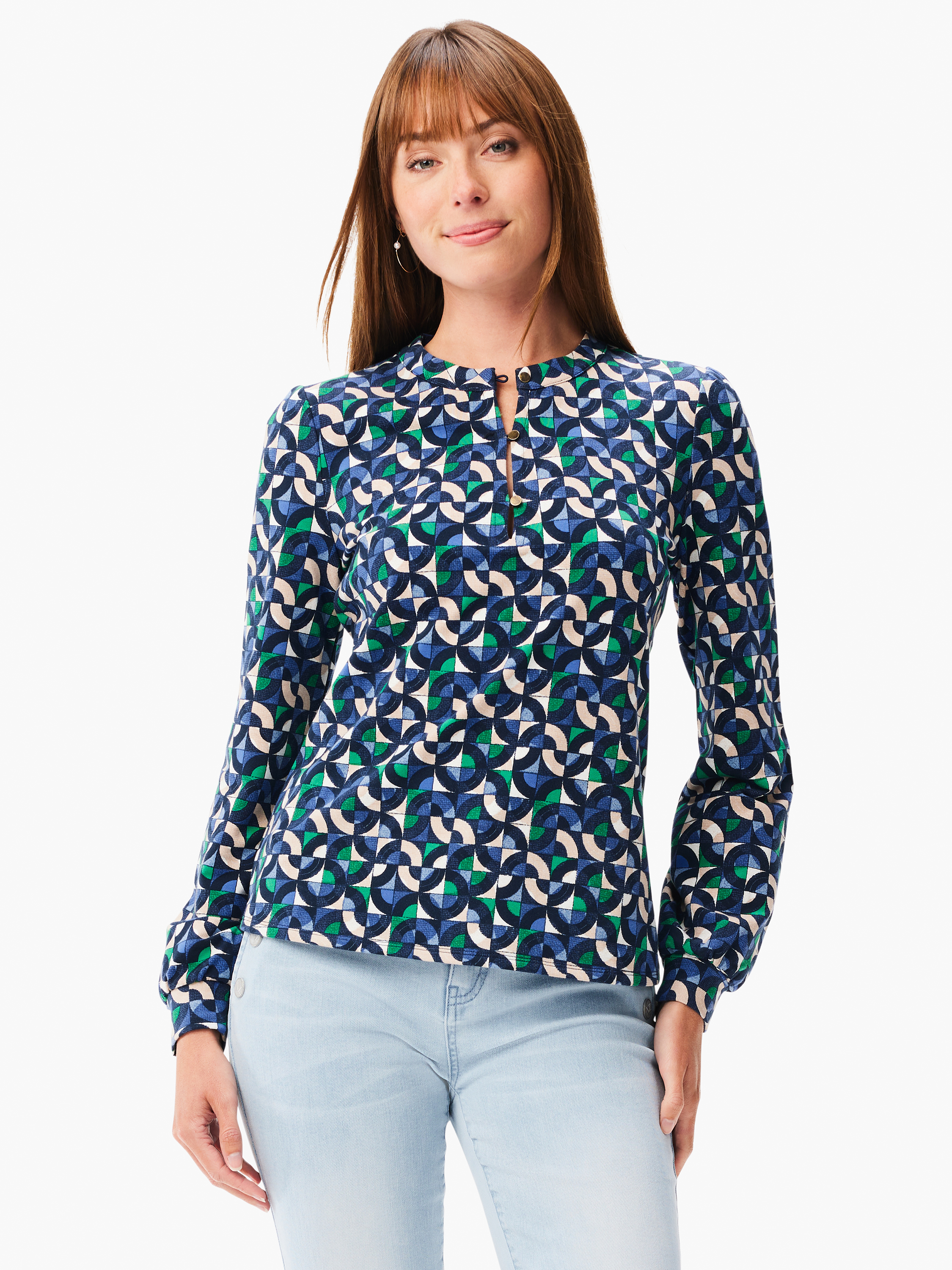 (取寄) ニックゾー レディース ゲオ ペブル ラップ トップ NIC+ZOE women Geo Pebble Wrap Top Indigo Multi Geo Pebble Knit Wrap Top | NIC+ZOE